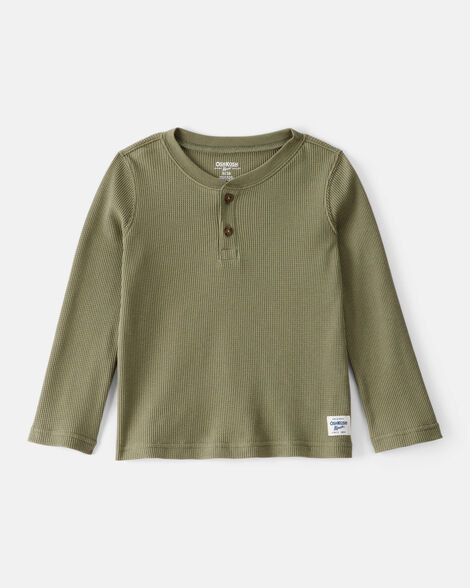 Toddler Boy Long-Sleeve Henley T-Shirt - Green | Carter's Inc