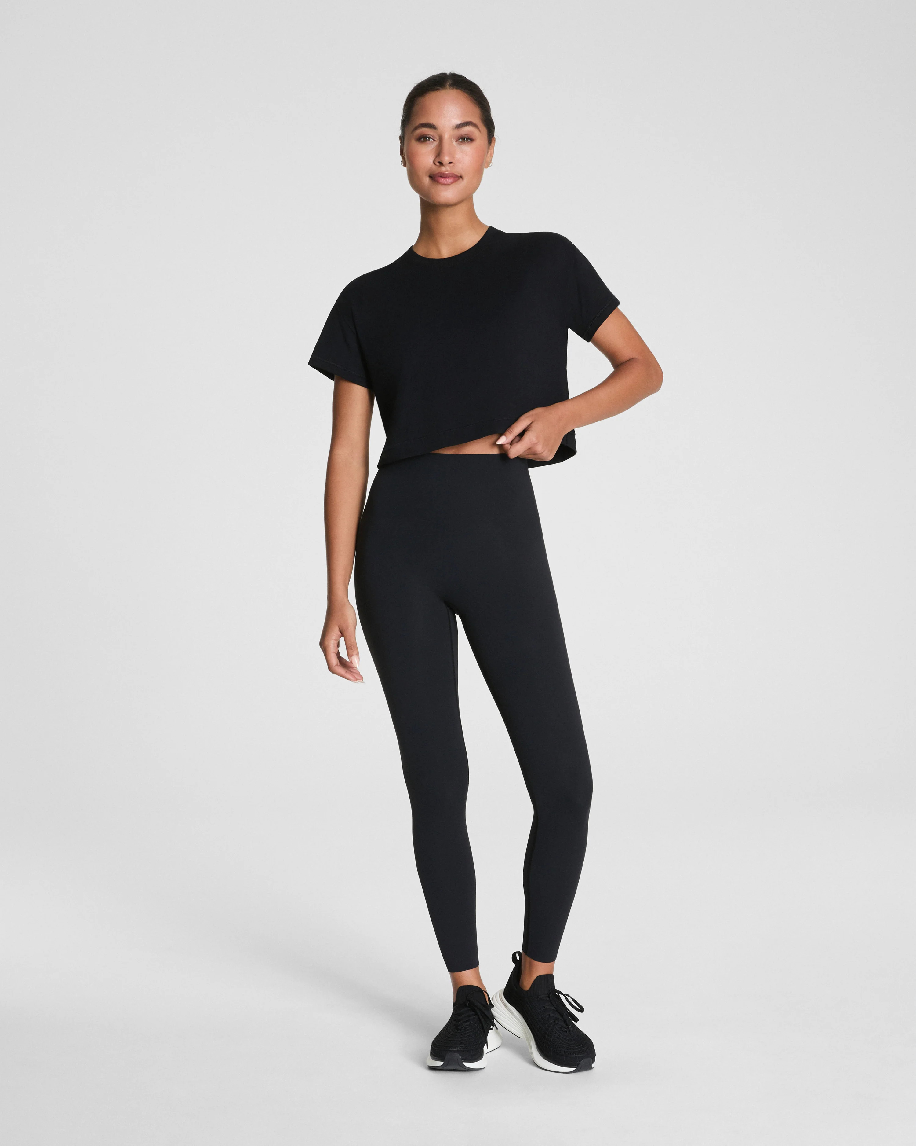 Sweat-Wicking Active Cropped Tee | SPANX | Spanx