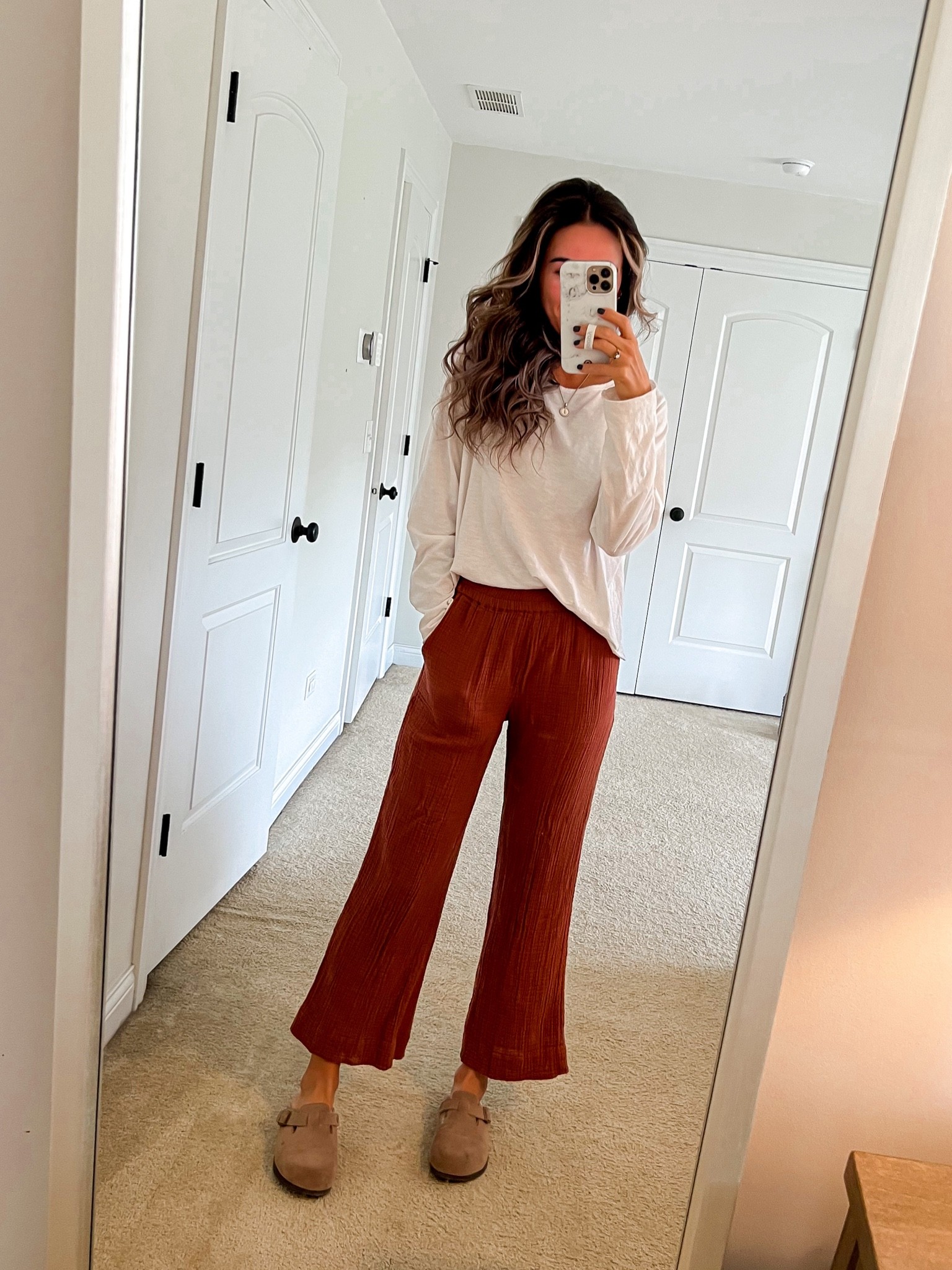 This target top is such a closet staple & easy go to with any casual or comfy outfit- pants are sold out in this color but linked another color & similar options! 

Top- sized up to Medium (would prefer my true size small though)
Pants - TTS wearing small
Shoes - TTS 

#target #targetstyle #closetstaple #abercrombie #birkenstockclog #birkenstockclogdupe #lookforless 

#LTKunder50 #LTKshoecrush #LTKstyletip