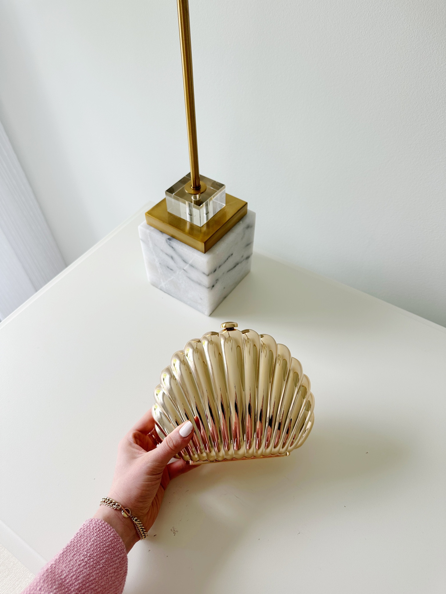 Found this adorable gold shell purse from Amazon! Perfect clutch for all summer long, only $25! 