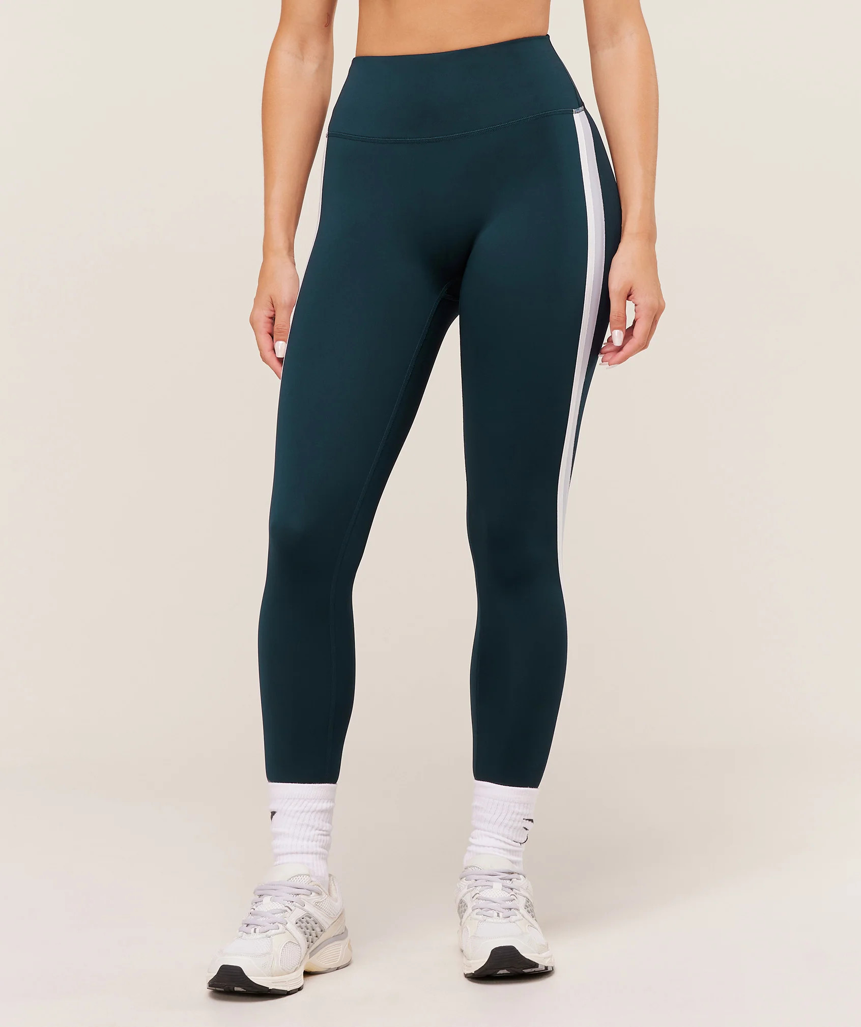Gymshark Piping Leggings - Deep Petrol Blue/Smoke Blue/Soft White | Gymshark UK