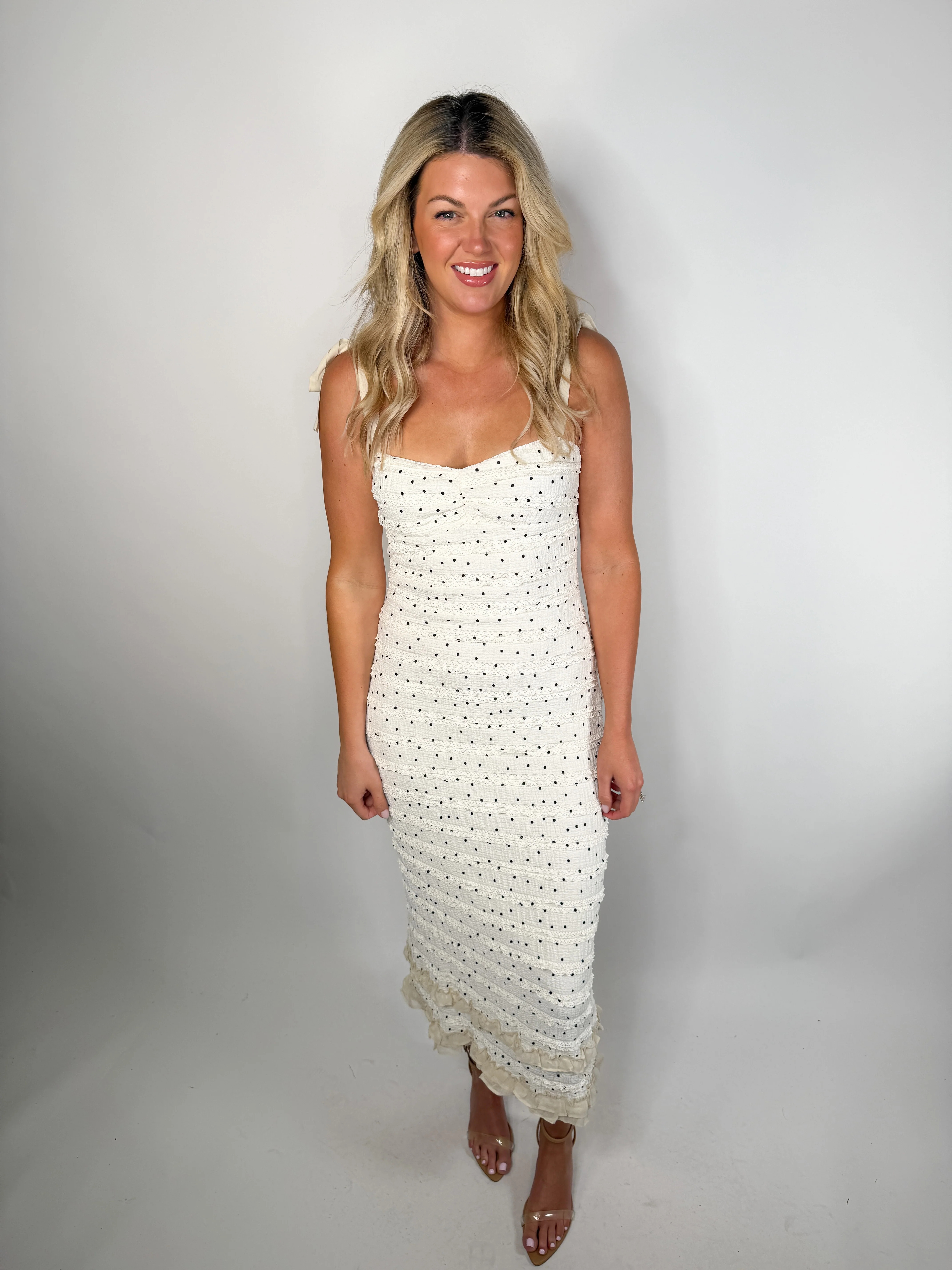 The Delicate Dotted Midi Dress | Ardire Collection