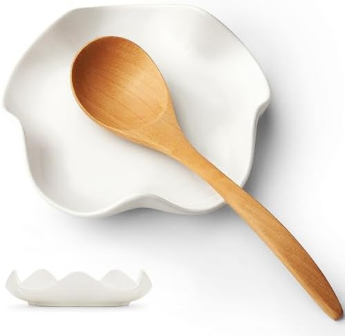 Mfacoy Spoon Rest for Stove Top, 5.3 Inch Ceramic Spoon Holder for Kitchen Counter, Coffee Spoon ... | Amazon (US)