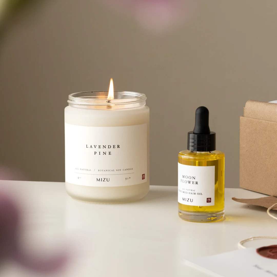 REPLENISH Botanical Gift Set | ORGANIC Candles and Hair Oil for Wellness - Etsy | Etsy (US)