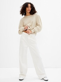 Shaker-Stitch Balloon Sleeve Sweater | Gap (CA)
