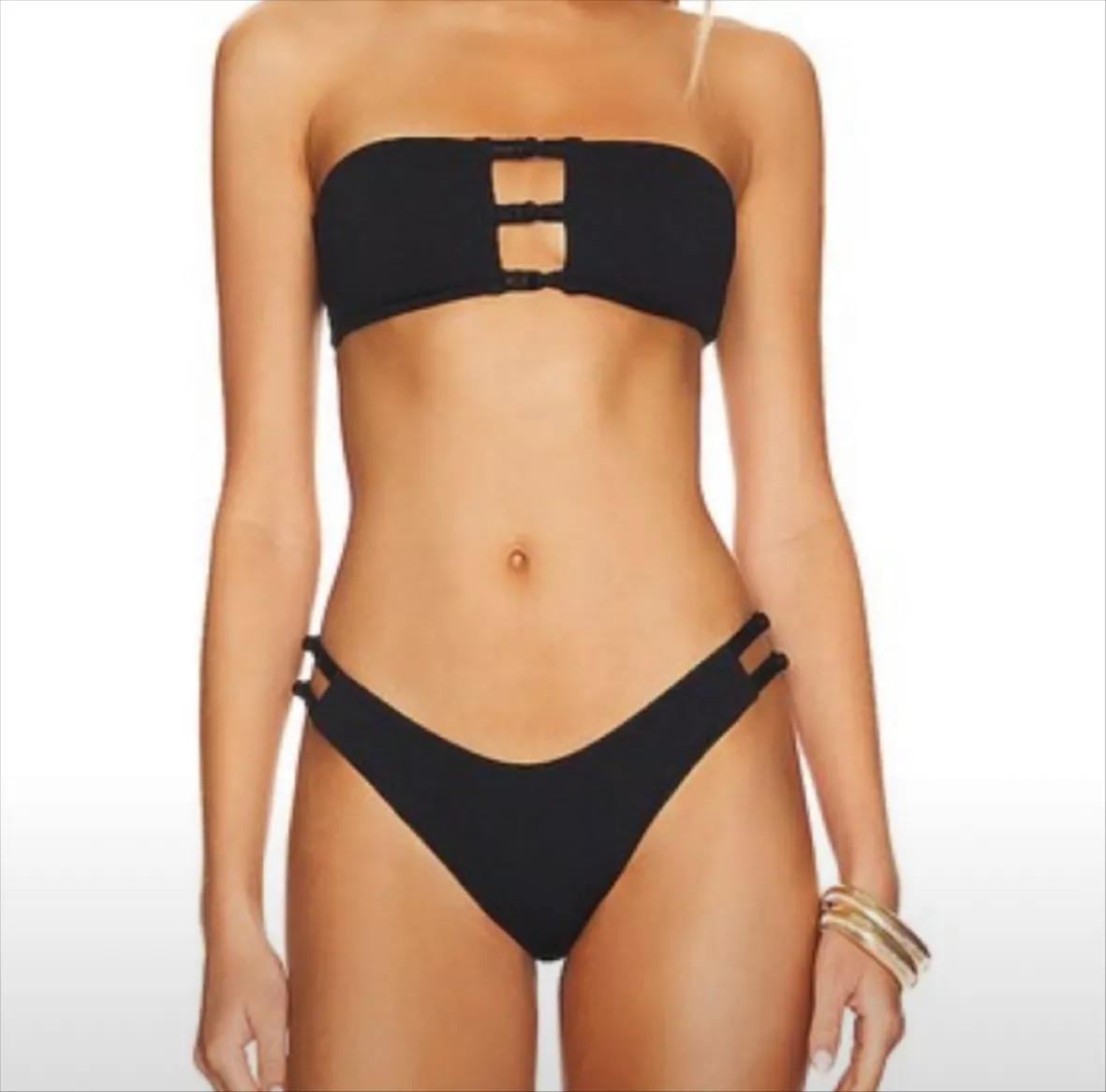 Textured Bandeau Swimsuit curated on LTK