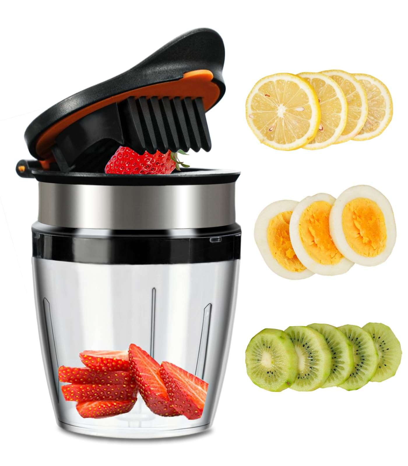 Fruit Slicer Cup, Hundop Strawberry Cutter, Egg Banana Chopper, Creative Kitchen Gadget for Makin... | Amazon (US)