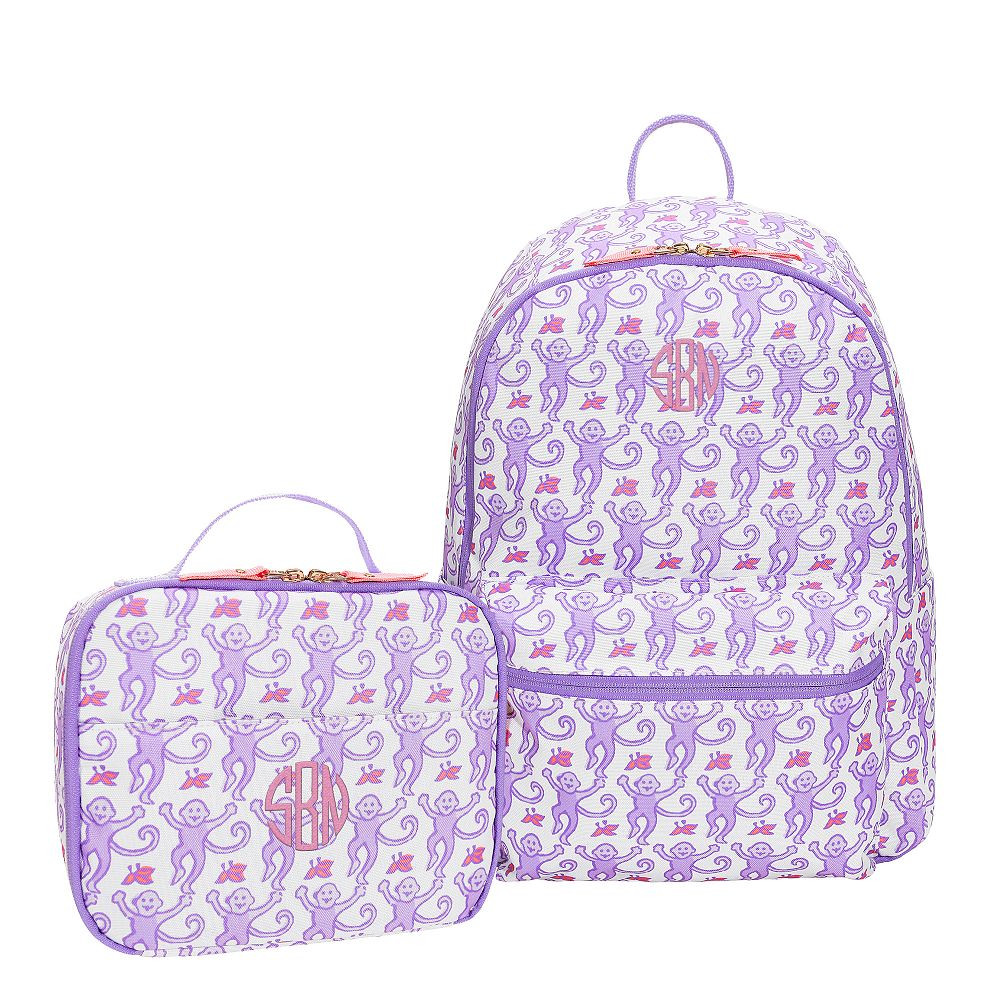 Colby Roller Rabbit Lavender Monkey Backpack & Lunch Box Bundle | Pottery Barn Teen