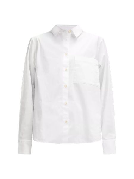 Relaxed-Fit Cotton-Blend Poplin Button-Down Shirt | Lululemon (US)