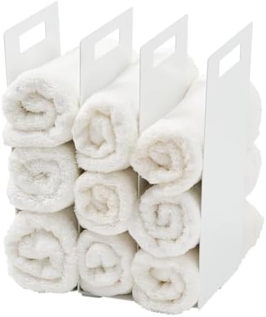 Yamazaki Home Tower Interlocking Towel Organizer - Bathroom Storage Shelf Rack - Steel | Amazon (US)