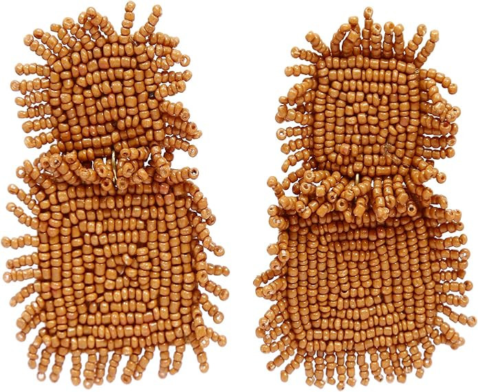 Crunchy Fashion Bollywood Style Party Wear Handmade Bohemian Beaded Tassel Earrings for Women & G... | Amazon (US)