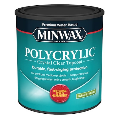 Minwax Polycrylic Clear Flat Water-Based Polyurethane (1-Quart) | Lowe's