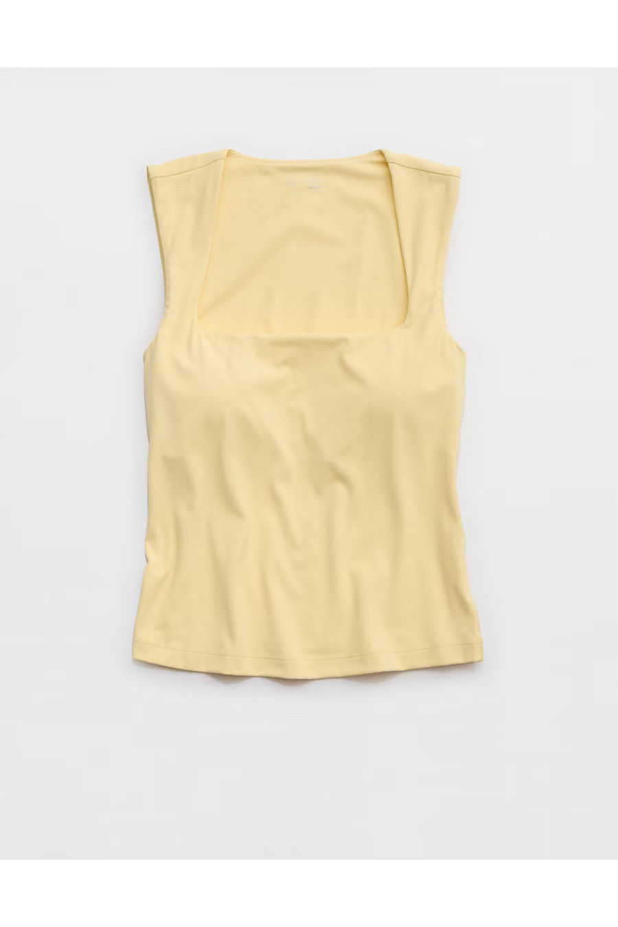 OFFLINE By Aerie Real Me Low Key Square Neck Tank Top Women's Yellow Notes XL | Aerie