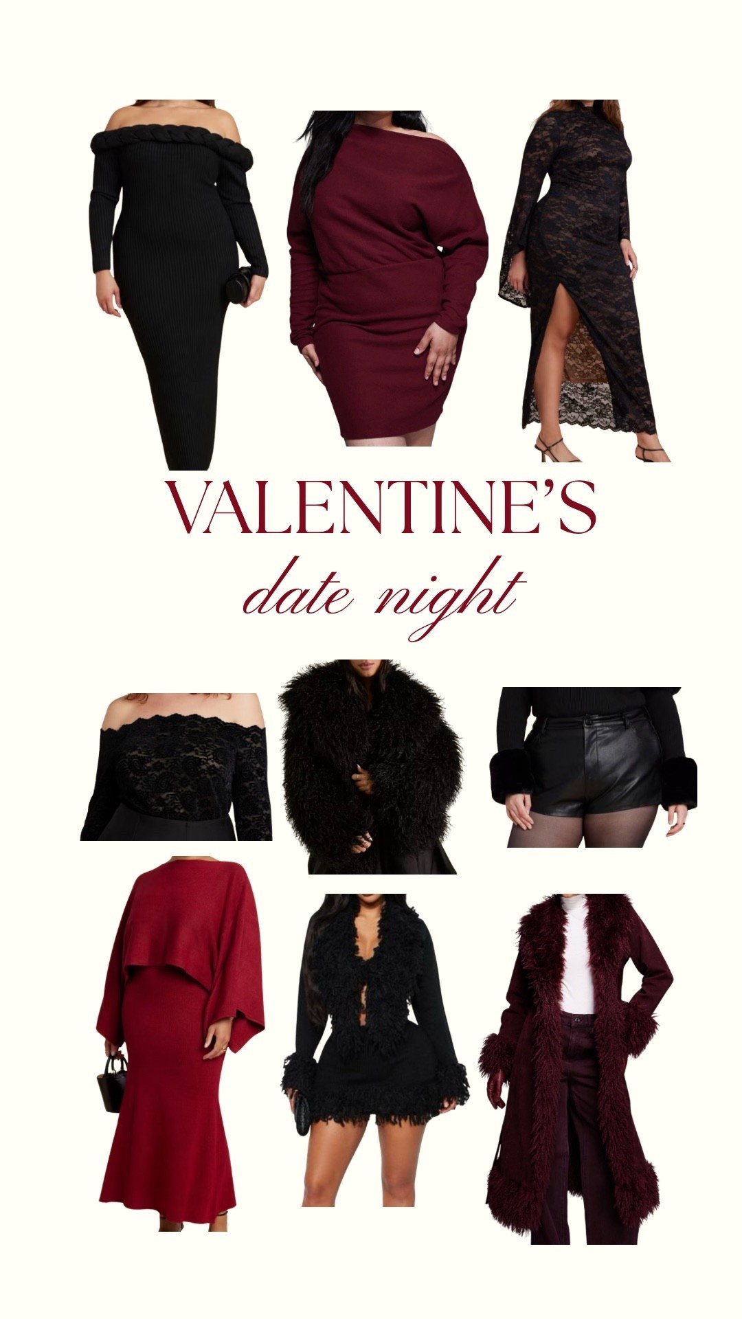 Outfit ideas for Valentines Day dinner plus size edition ❤️ 

(Plus size night outfits, plus size valentines day outfits) 

#LTKPlusSize #LTKValentine