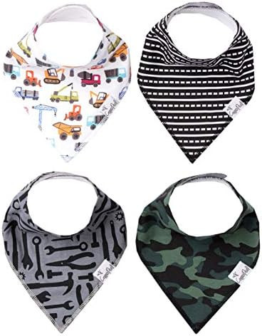 Baby Bandana Drool Bibs for Drooling and Teething 4 Pack Gift Set “Diesel” by Copper Pearl | Amazon (US)