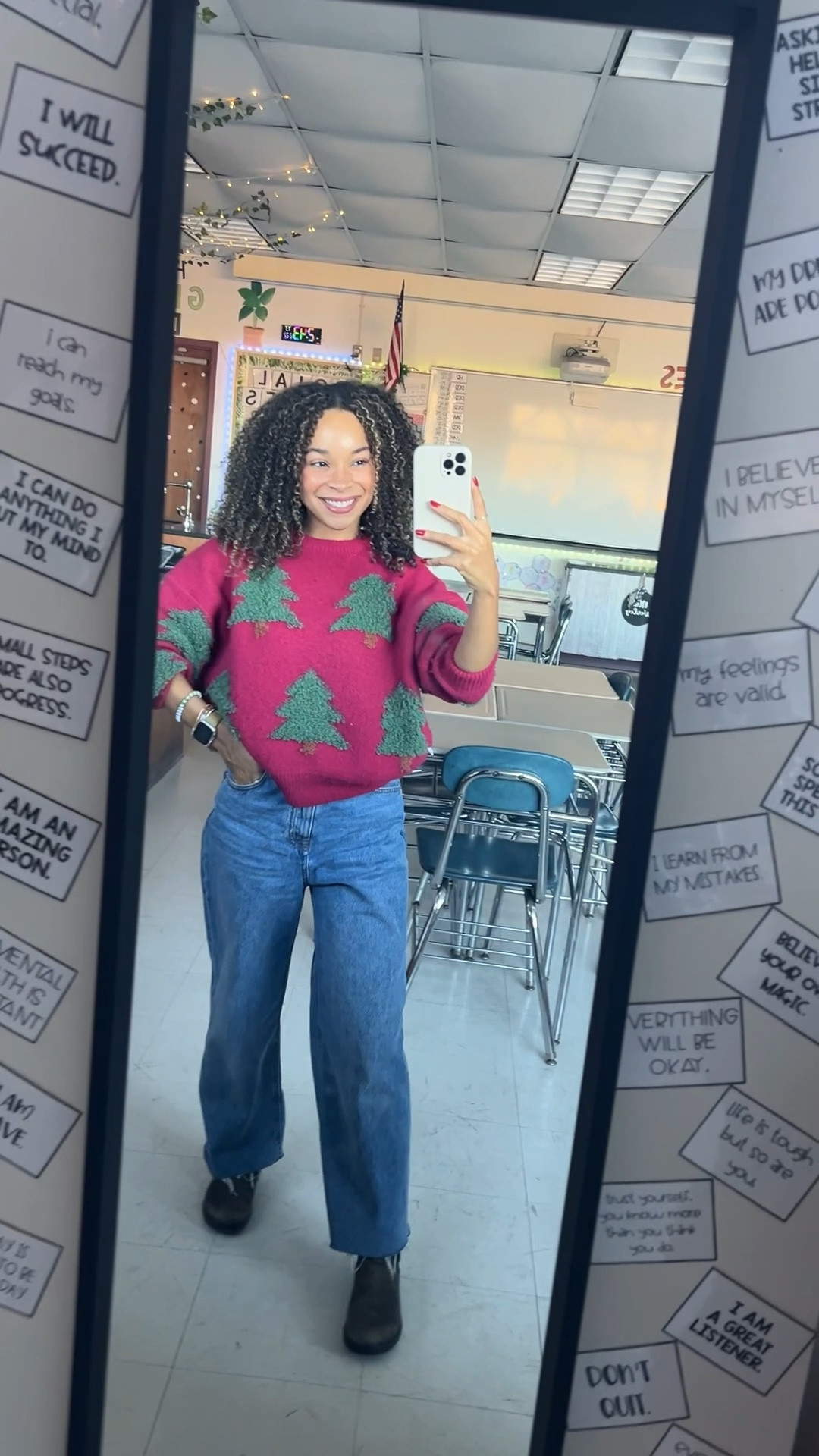 Teacher Outfit 🎄 sweater is from Forever21 4 years ago. 

#LTKGiftGuide #LTKWorkwear #LTKHoliday