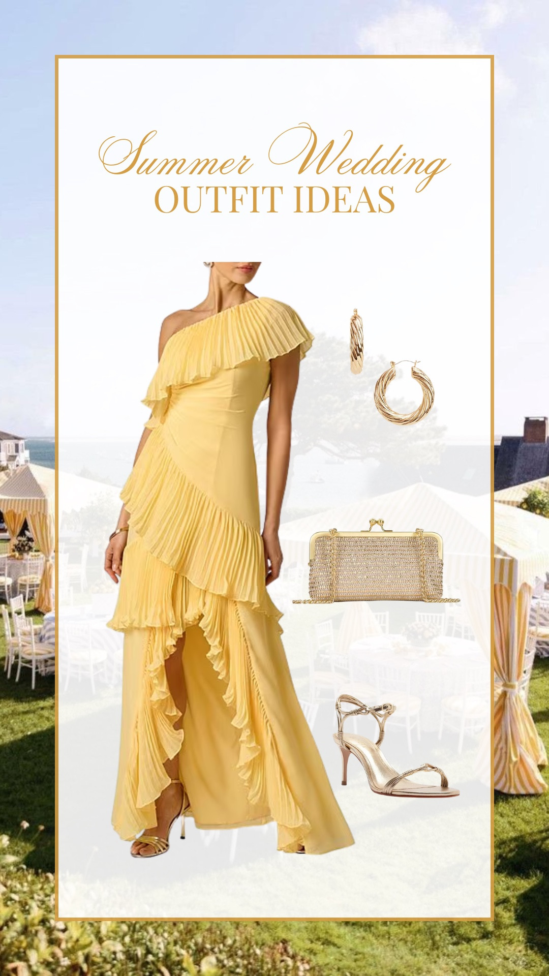 Summer wedding guest outfit idea!