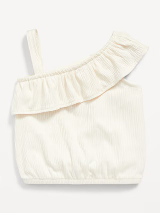 Ruffled Puckered-Jacquard Knit One-Shoulder Top for Baby | Old Navy (US)