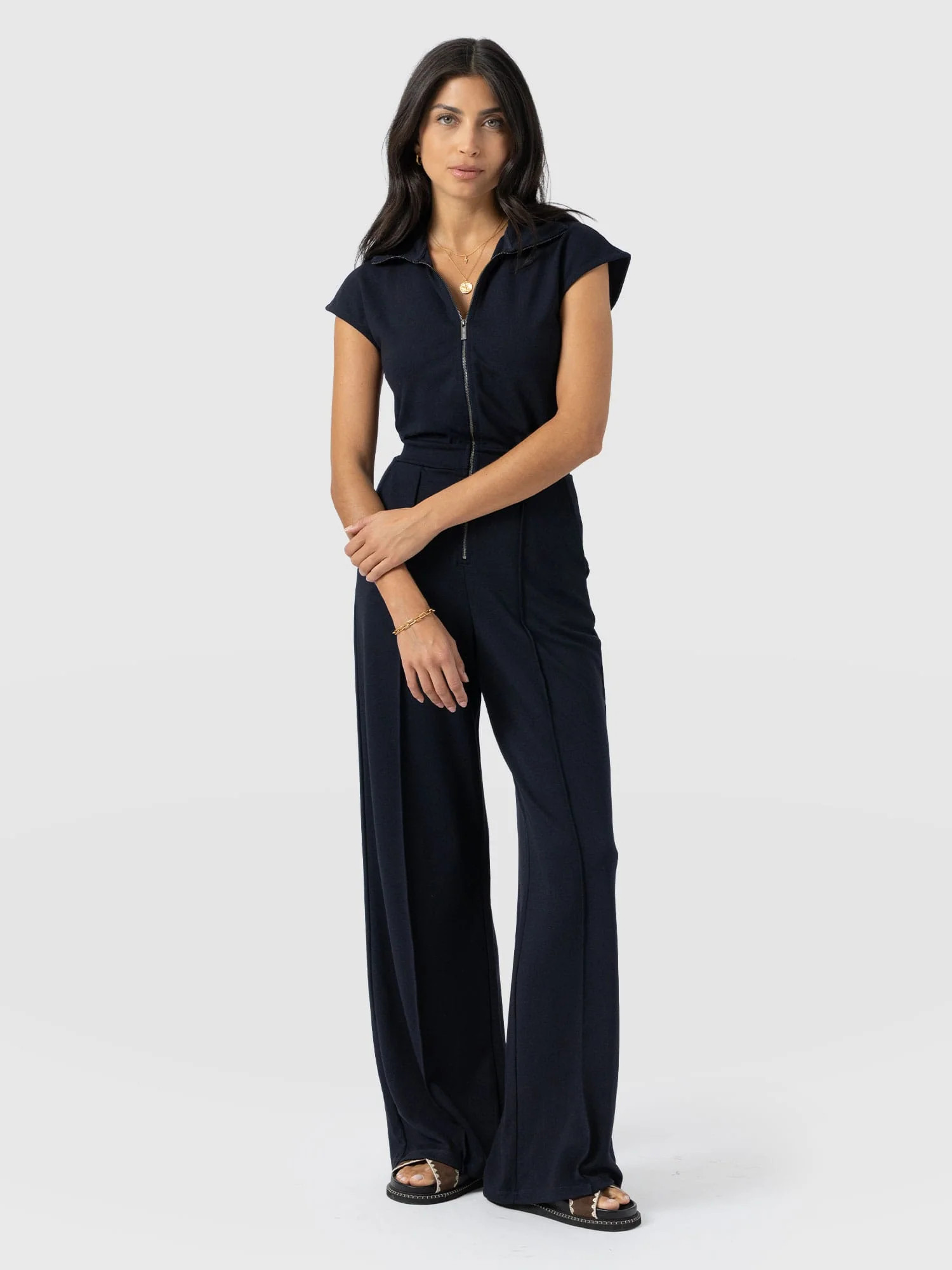 Keller Jumpsuit - Navy | Saint + Sofia UK