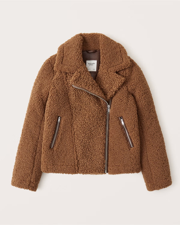 Sherpa Moto Jacket | Abercrombie & Fitch (US)