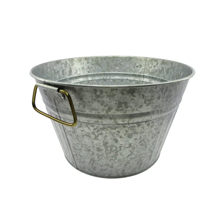 Better Homes & Gardens - Galvanized Round Tub, 15 IN D x 9 IN H | Walmart (US)