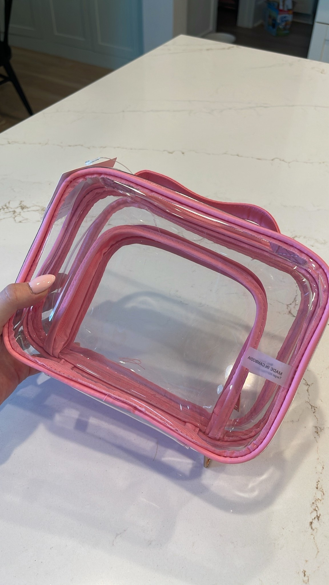 Picked up this clear toiletry bag at target for $10 - bunch of colors and it’s sturdy!! I will be packing this in my hospital bag 

Target finds. Target. 

#LTKBump #LTKBeauty