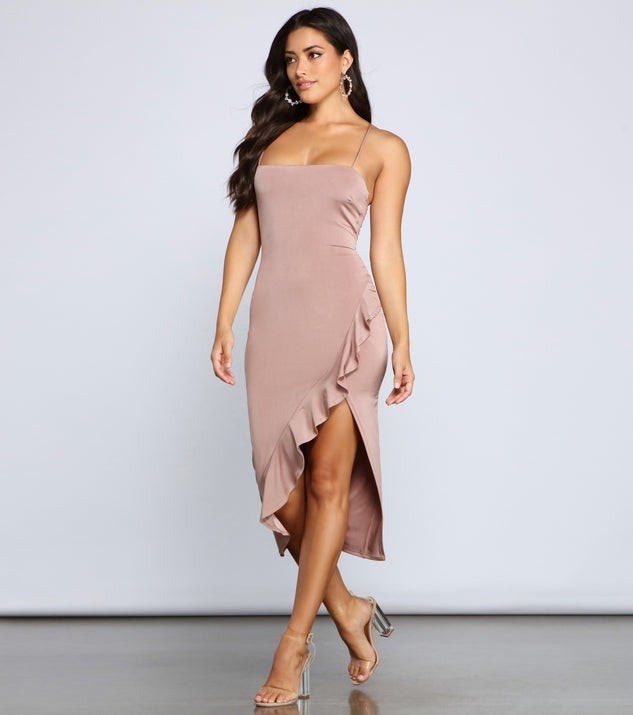 City Chic Ruffled Midi Dress | Windsor Stores