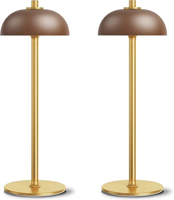 2 Pack LED Cordless Table Lamp Rechargeable,5000mAh Battery Operated Table Lamp, 3 Color Stepless... | Amazon (US)