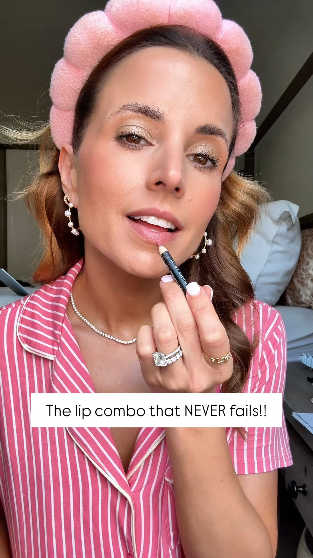 The lip combo that NEVER fails! Lipliner is rosewood, lipstick is rosewater and lipgloss in velvet. XXS in striped pajamas. 

#LTKBeauty #LTKselfcare #LTKgrwm