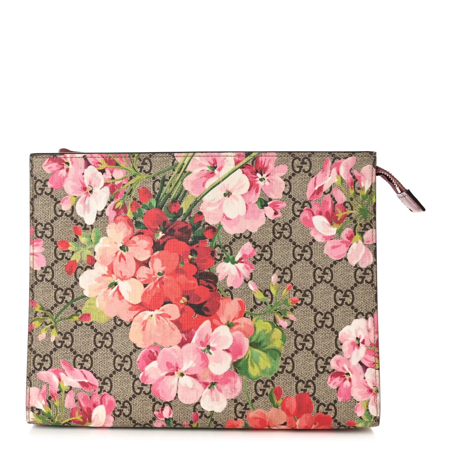 GG Supreme Monogram Blooms Large Cosmetic Case Beige Multicolor Dry Rose | FASHIONPHILE (US)