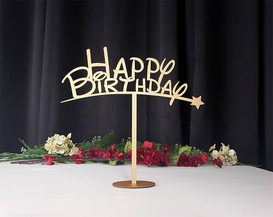 Birthday Party Decoration Happy Birthday Table Standing Sign Decor for Centerpieces Celebration W... | Amazon (US)