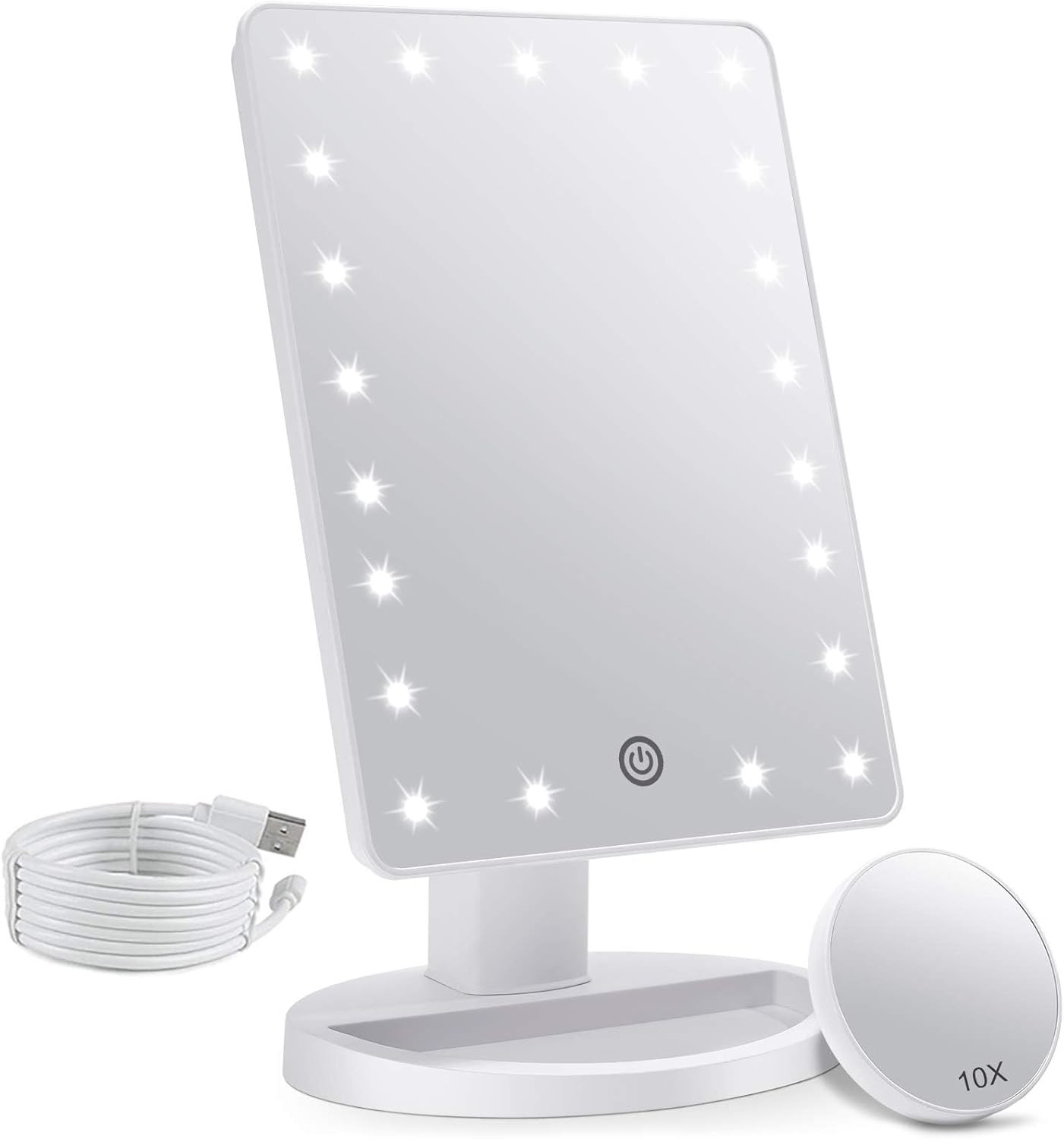 FASCINATE Makeup Vanity Mirror with Lights and Detachable 10X Magnification, 21 Led Lights Adjust... | Amazon (UK)