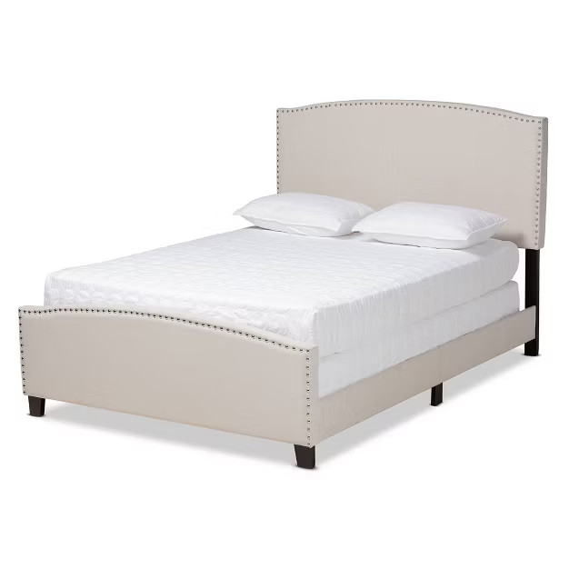 Morgan Fabric Upholstered Panel Bed - Baxton Studio | Target