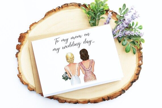 To My Mom On My Wedding Day | Custom Wedding Day Card | Gift for Mom | Mother of the Bride | Pers... | Etsy (US)