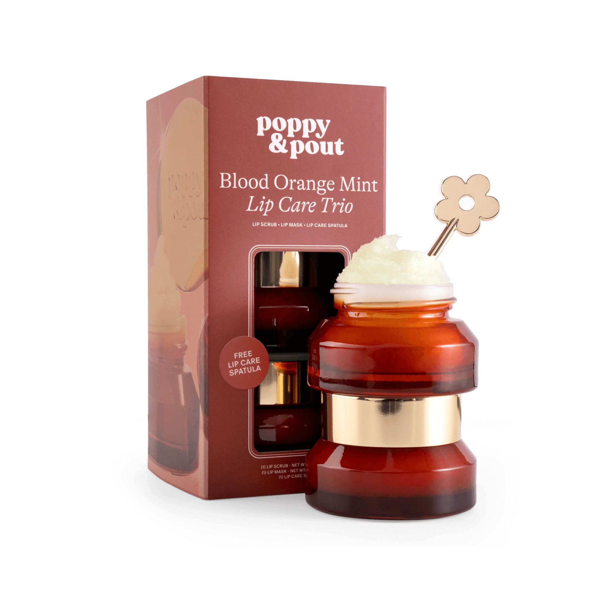 Gift Set, Lip Care Trio, Blood Orange Mint | Poppy & Pout