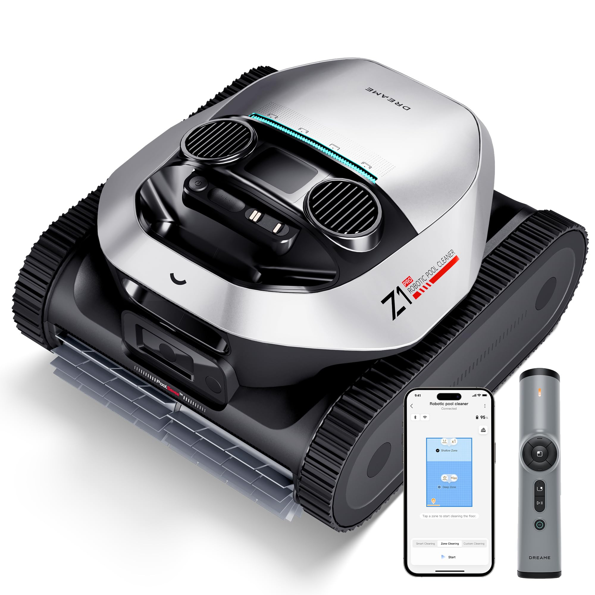 DREAME Z1 Pro Cordless Robotic Pool Cleaner, LiFi Remote Control, 8000 GPH Suction, Waterline Hor... | Amazon (US)