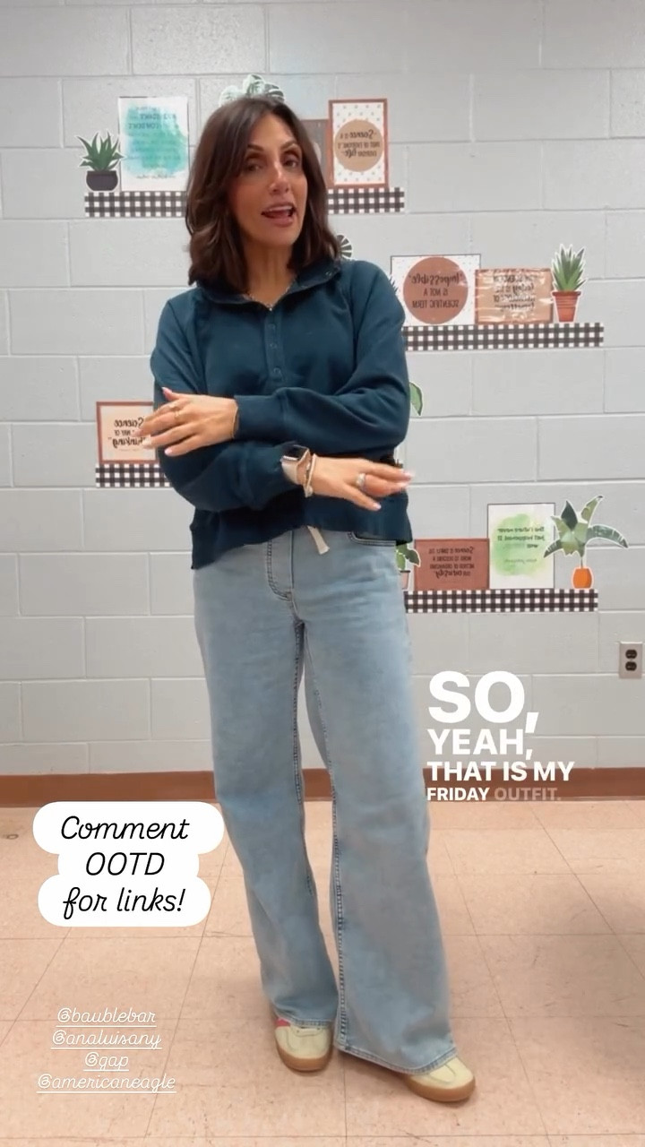 @baublebar 
@analuisany 
@gap 
@americaneagle  Comment 
OOTD 
for links!