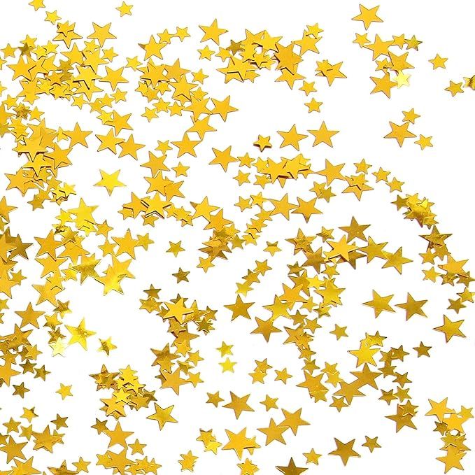 WenmthG Gold Star Confetti, Table Star Confetti, 3.5 oz / 100 g Twinkle Glitter Star Sequin Foil ... | Amazon (US)