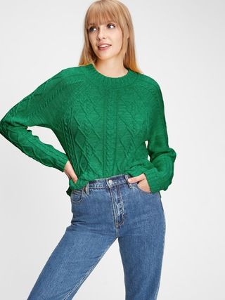 Cable Knit Crewneck Sweater | Gap (US)