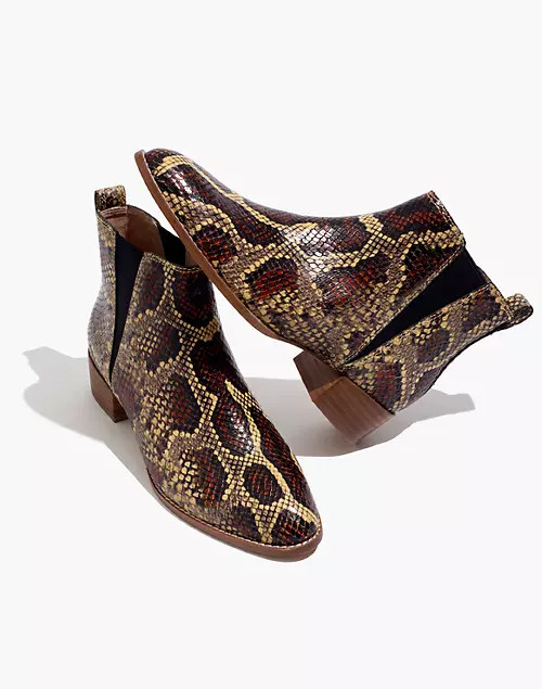 The Carina Boot in Snake Embossed Leather | Madewell