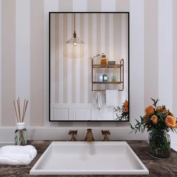 Lesamuel Rectangle Metal Wall Mirror | Wayfair North America