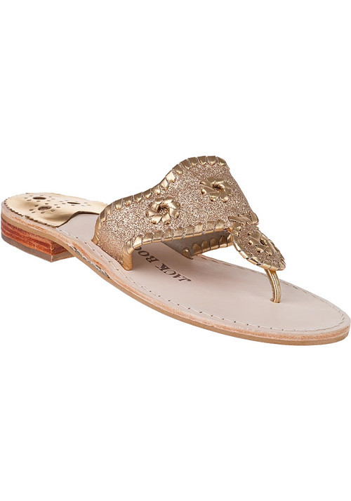 Sparkle Thong Sandal Gold Glitter | Jildor Shoes