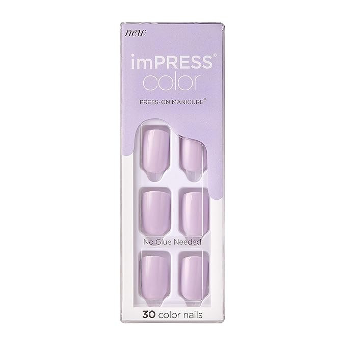 Amazon.com: KISS imPRESS Color Press-On Manicure, Gel Nail Kit, PureFit Technology, Short Length,... | Amazon (US)