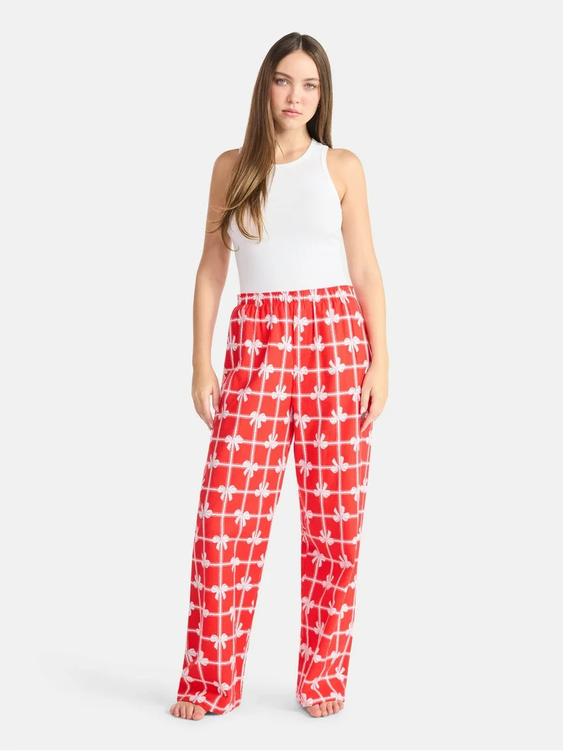 No Boundaries Sleepwear Cotton Boxer Pants, 31'' Inseam, Women’s | Walmart (US)