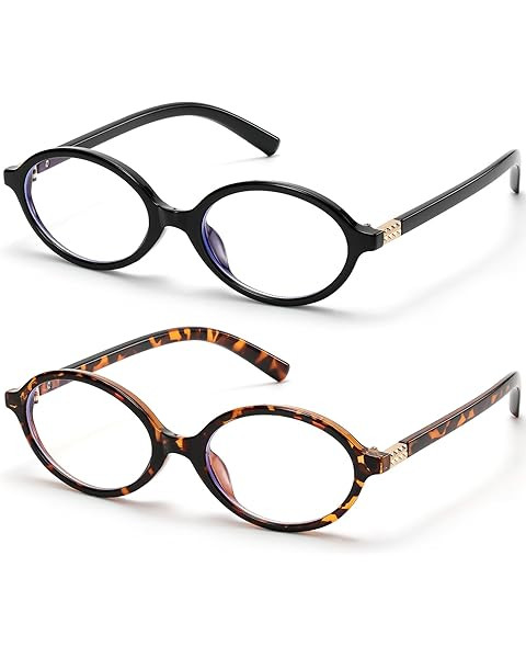 TIJN Olisa Blue Light Blocking Glasses for Women Men,Oval Glasses Frame Bluelight Glasses for Gam... | Amazon (US)