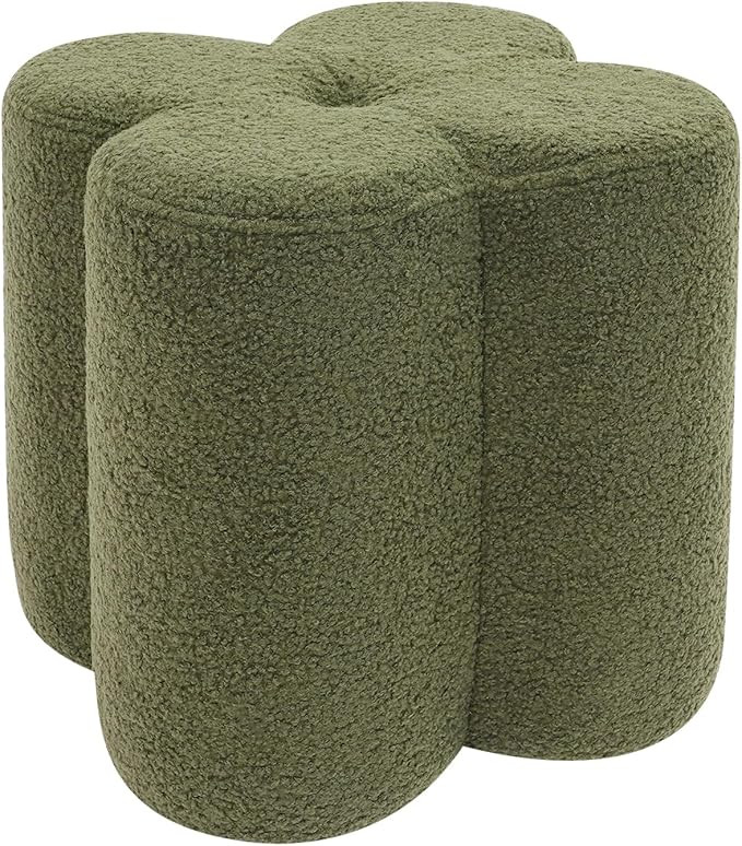 Eapmic Pouf Ottoman, Flower Footrest Vanity Stool, 14.96"x15.74" Footstool Ottomans, Decorative F... | Amazon (US)