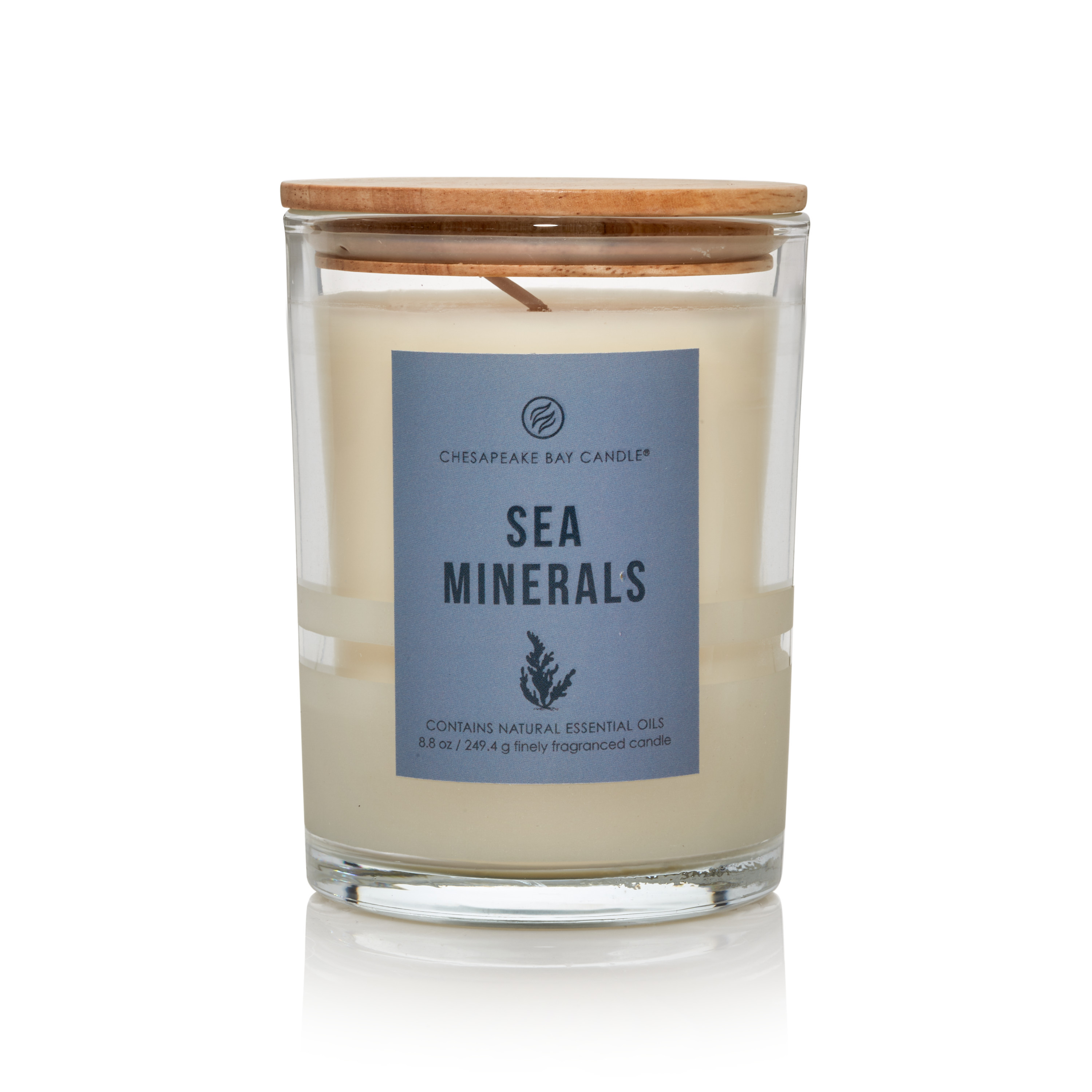 Chesapeake Bay Candle Minimalist Collection Sea Minerals - 8oz Half-Frosted Jar Candle | Walmart (US)
