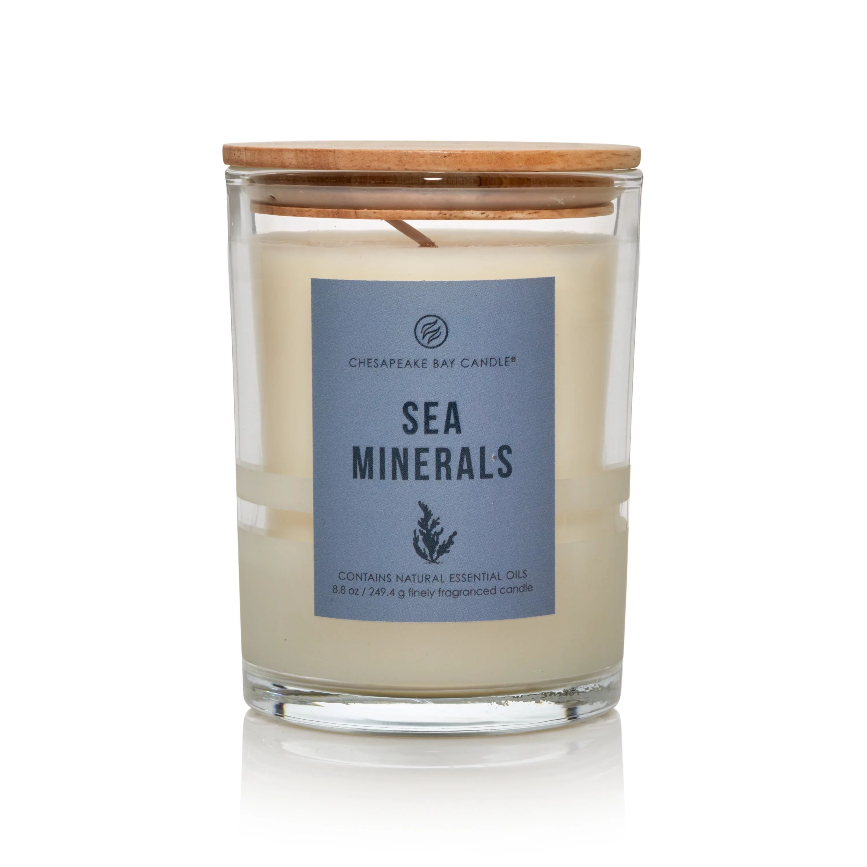 Chesapeake Bay Candle Minimalist Collection Sea Minerals - 8oz Half-Frosted Jar Candle | Walmart (US)