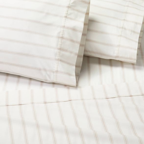 Cotton Percale Tick Stripe Sheet Set - Hearth & Hand™ with Magnolia | Target