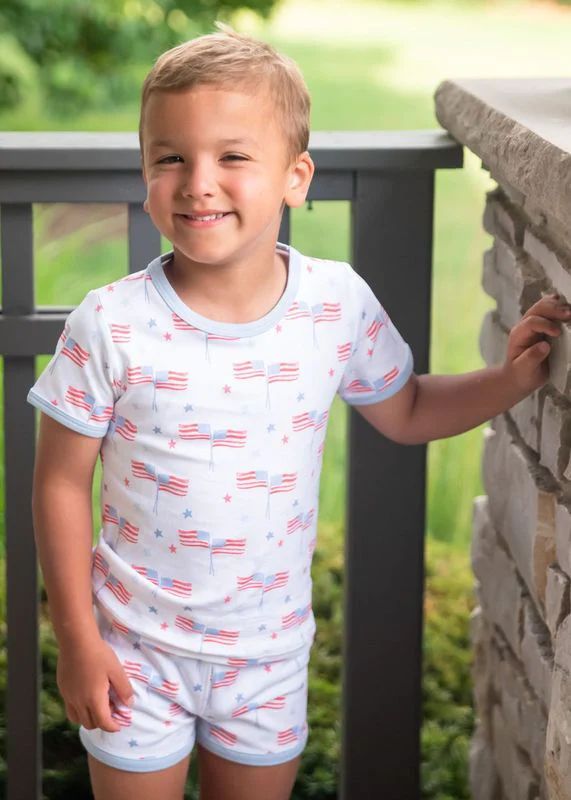 James and Lottie Our Country Boy's Short Jammie Set | JoJo Mommy